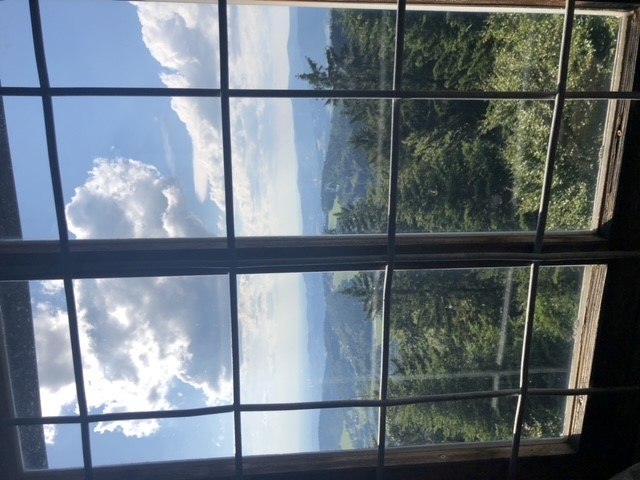 Ausblick vom Inneren des Aussichtsturms