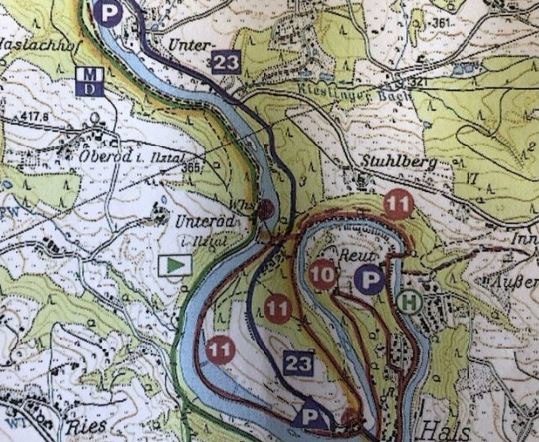 Etappe S22 Ruderting bis Passau: Sperrung ab Oberilzmühle